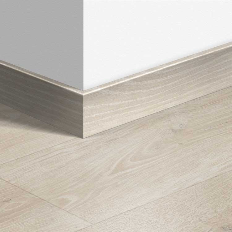 Plinthe parquet Quick-Step 14 x 77 x 2400 mm Chêne des Bois gris clair