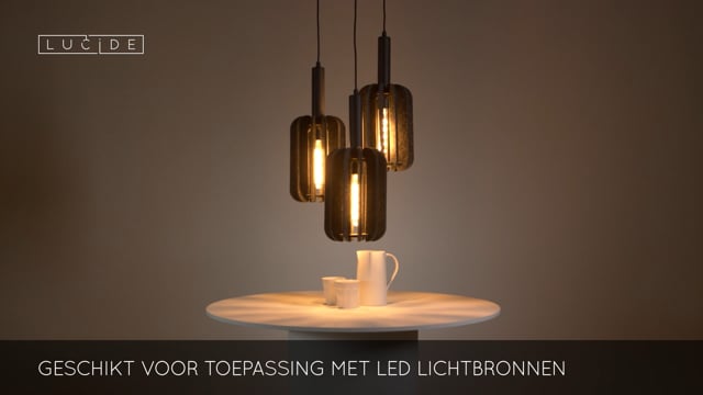 Lucide RAFAL - Suspension - Ø 50 cm - 3xE27 - Gris