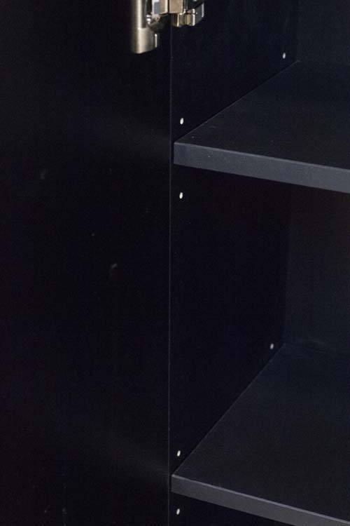 Badkamermeubel Puro mat zwart glanzende wastafel 1400 mm