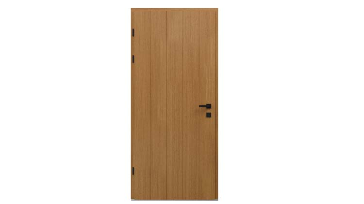 Porte extérieure bois Duero meranti naturel 980x2180mm ouvrant à gauche