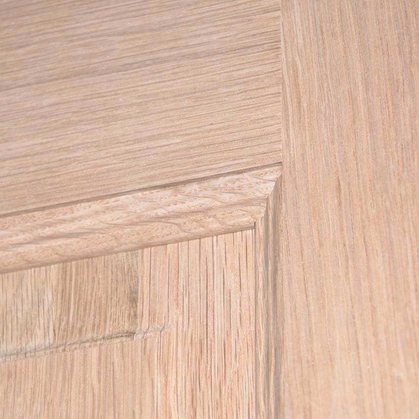 Porte intérieure complète Chambord placage chêne 201,5x83cm bois massif réversible + châssis 16,5cm