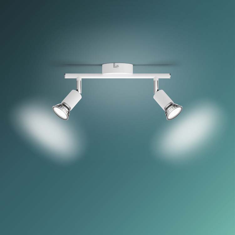 Spot en applique Blanc 2x50W