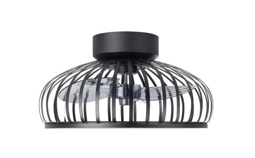 Plafonnier/ventilateur - noir - Ø42,8cm - dimmable - LED - 1x31W - 2700/6500K