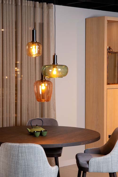 Hanglamp - zwart - dimbaar - 3xE27 - 40W