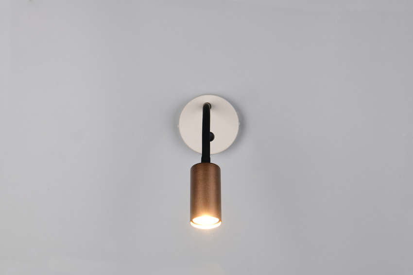 Wandlamp - koffie - 18x10x30,5cm - GU10/MR11 - 1x5W