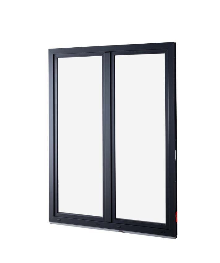 2-VAN oscillo-battant pvc Deceuninck Elegant noir/noir B1600xH2100 mm