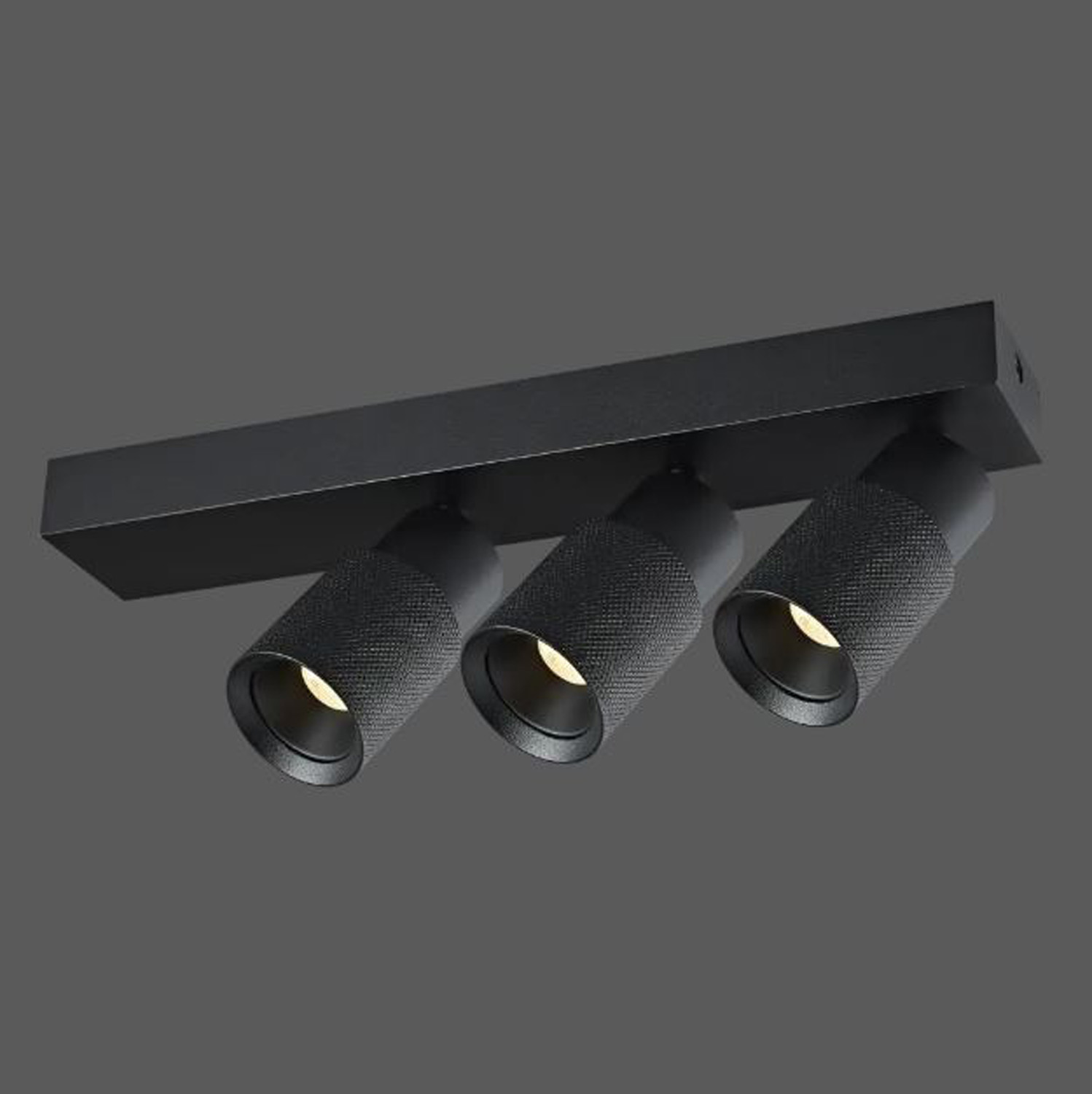 Spot en saillie - noir - 28,5cm - dimmable - GU10 MR11 - 3x10W