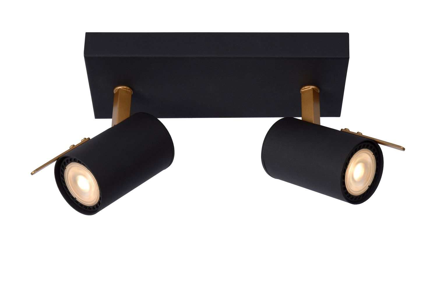 Lucide GRONY - Spot plafond - LED Dim. - GU10 - 2x5W 3000K - Noir