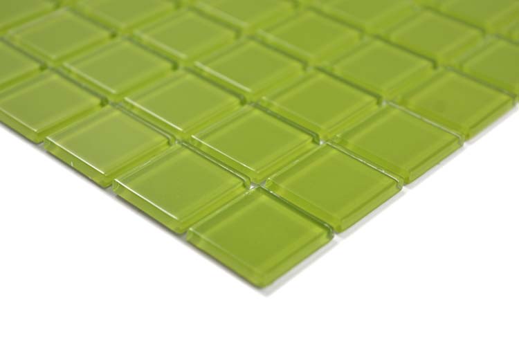 Mosaïque Crystal vert brillant 30x30cm
