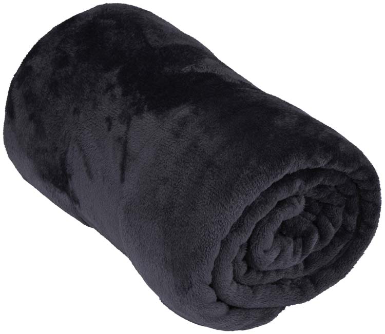 Plaid fleece donkergrijs articasa 200 x 150 cm