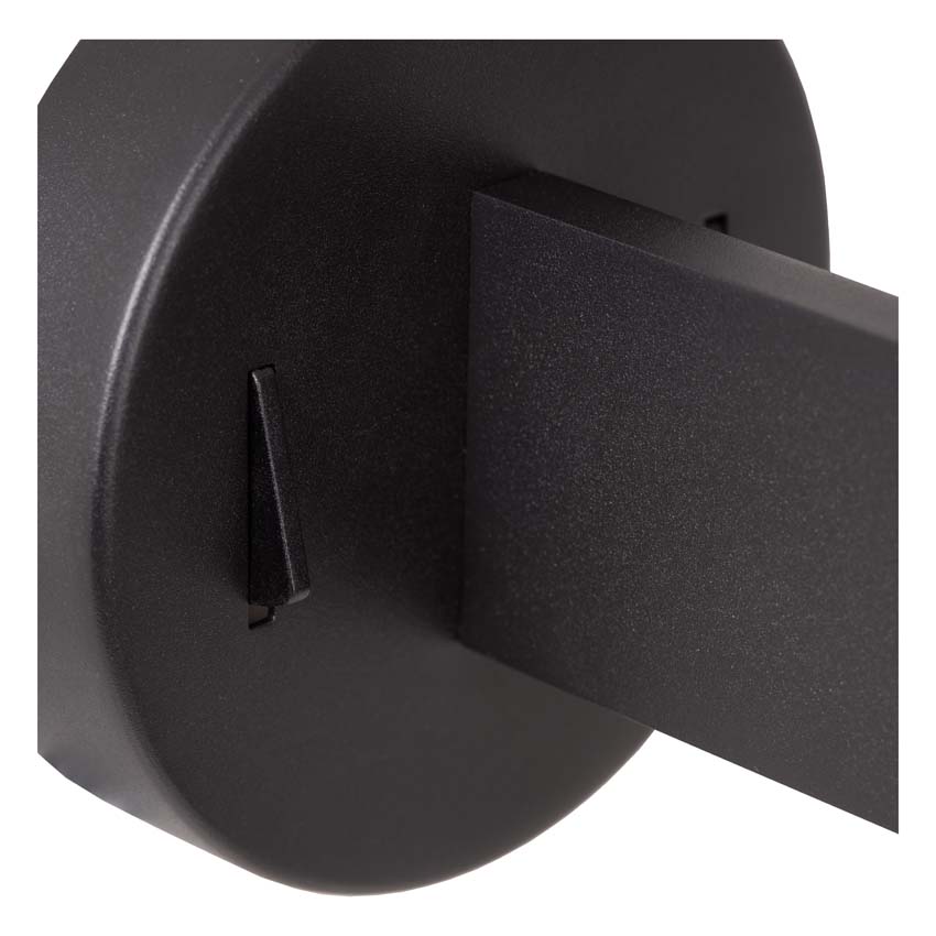 Lucide MAGIC - Wandlamp - 1xE27 - Met USB oplaadpunt - Zwart