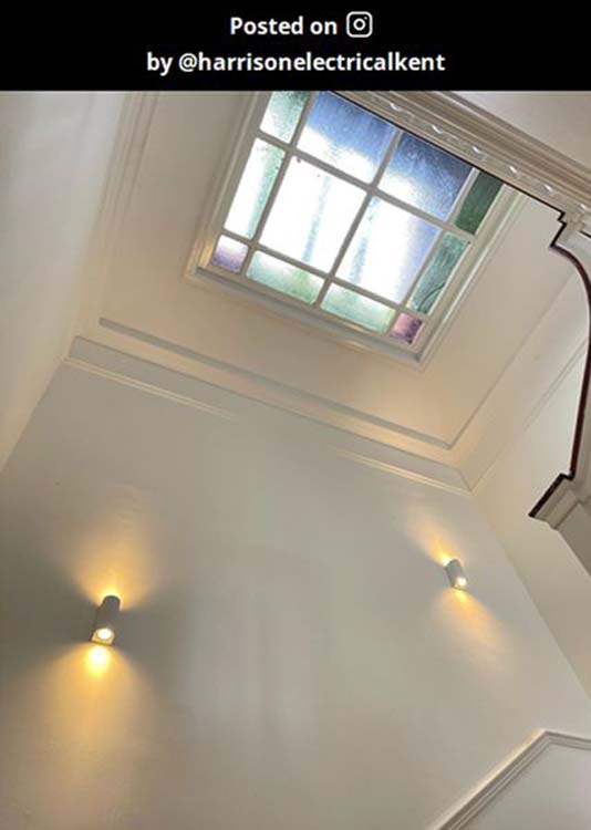 Spot mural extérieur arrondi - blanc - 2xGU10 - 35W - IP44