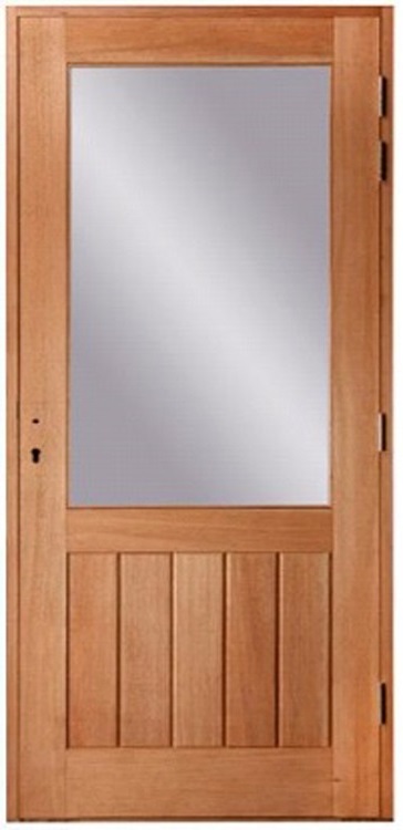 Porte exterieure bois meranti vitrage clair 940X2145 G