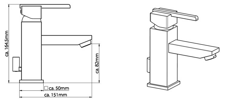 Wastafelkraan Femke 16,45cm chroom Wastafelkraan Femke 16,45cm chroom