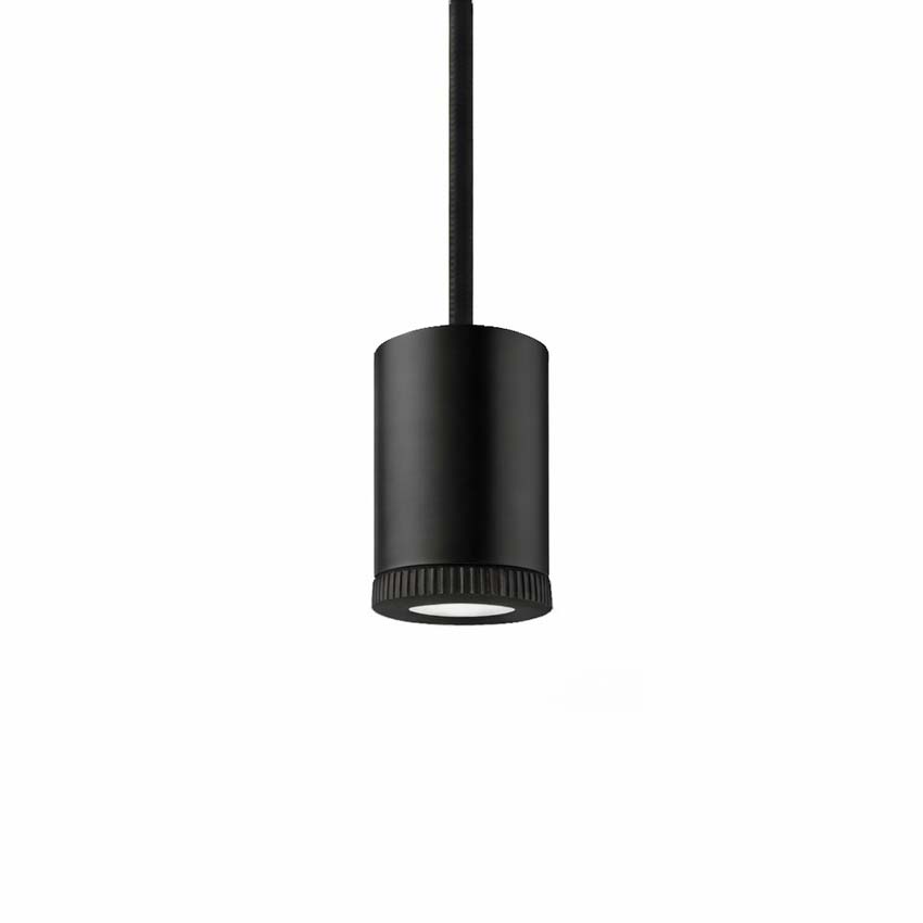 Suspension - Noir - Ø4,2x6,2cm - Mini GU10 - 1x3,2W - 260lm - 2700K - Incl. câble de 2m