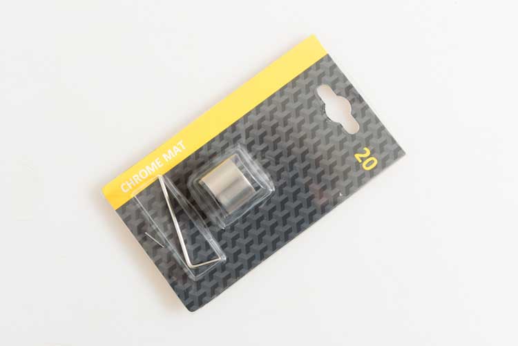 Eindkap chroom mat 20mm