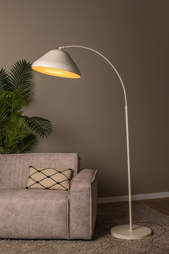 Lucide Vibes Andres - Lampadaire - 1xE27 - Beige