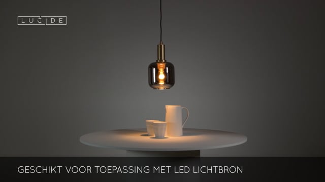 Lucide JOANET - Suspension - Ø 16 cm - 1xE27 - Fumé