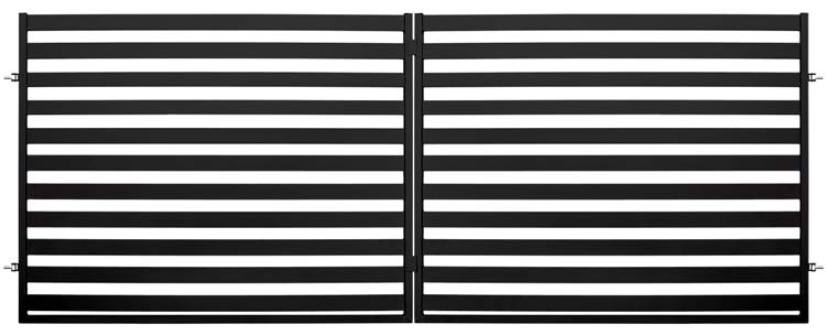 Portail battant Lyon acier noir 350x154cm