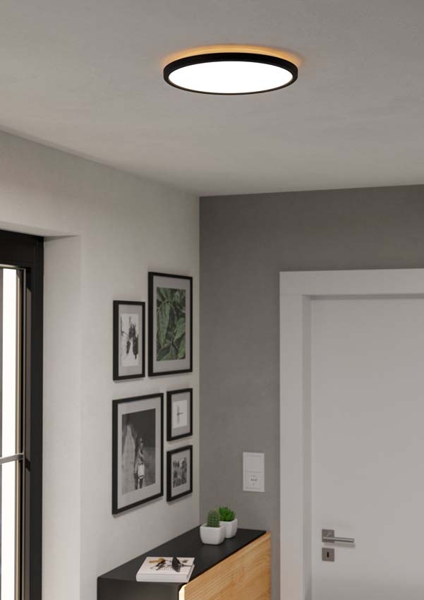 Plafonnier - Noir - Ø30cm - LED Dim. - CCT - 1x14W 2700-6500K - IP44