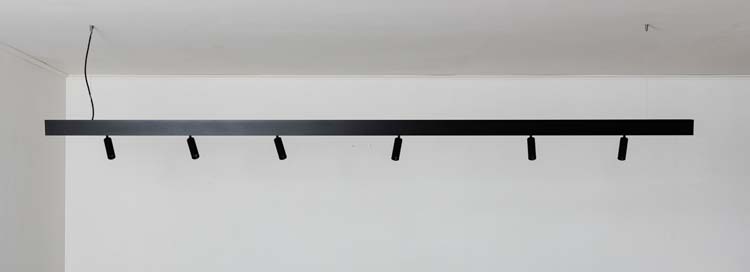 Rail lumineux Béa design noir 2,9m 6xGU10 4,5W lustre