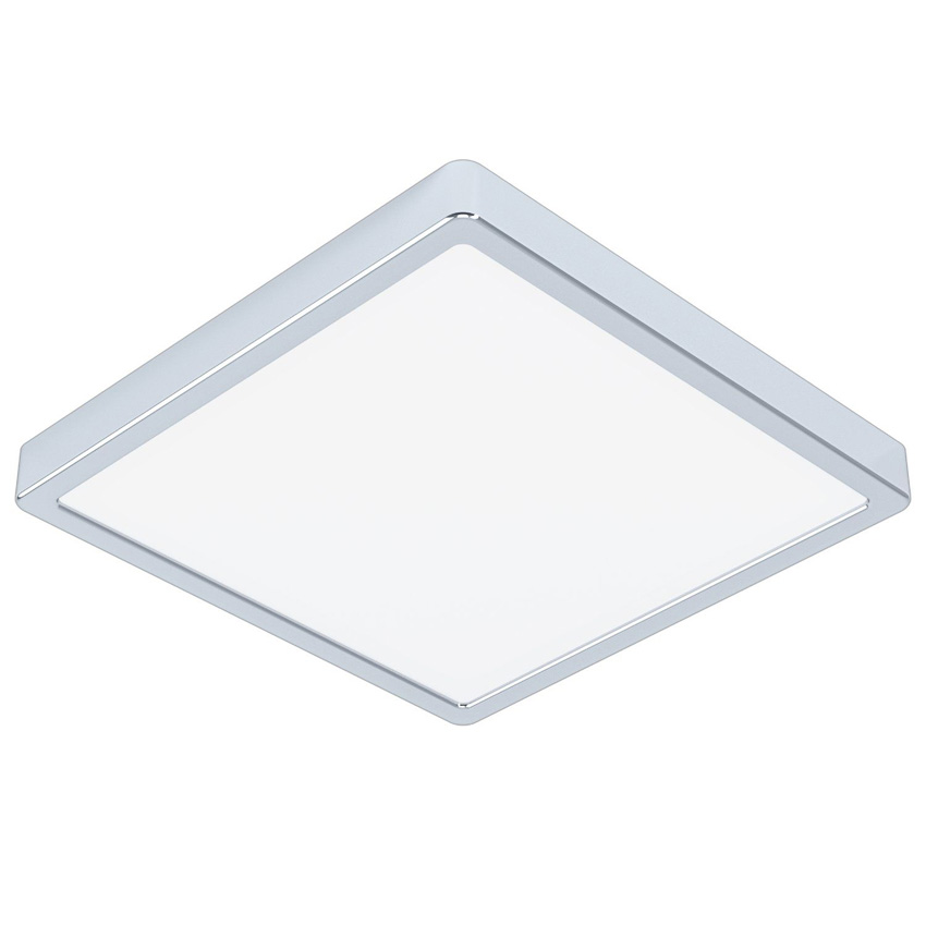 Plafonnier - chrome - 28,5x28,5cm - LED - 1x20W - 3000K