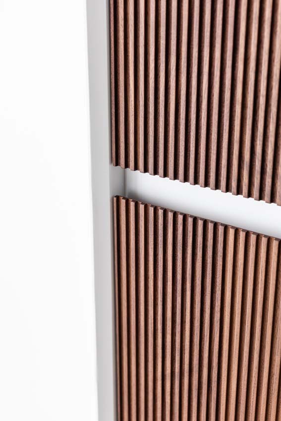 Meuble de salle de bains Falk noyer suspendu avec lavabo simple blanc mat 120cm Meuble de salle de bains Falk noyer suspendu avec lavabo simple blanc mat 120cm