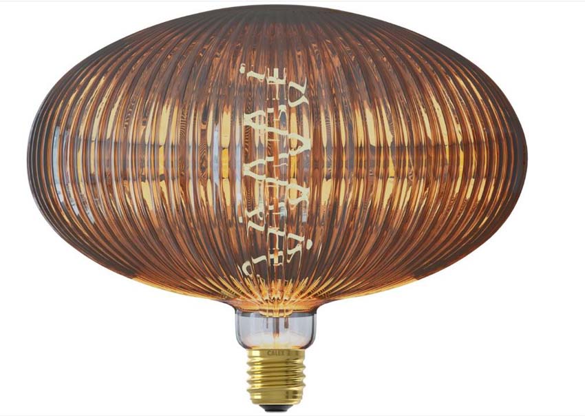Ampoule LED ronde - E27 - Fumée - Ø12,5cm - Dimmable - 1x4 W - 40lm - 1800K - 1 pièce