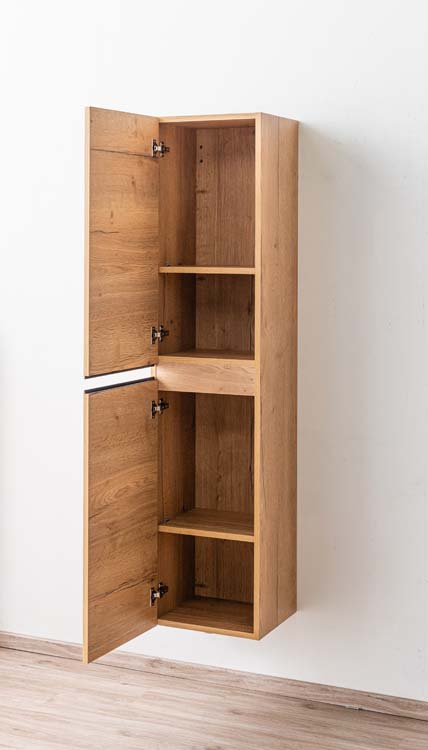 Kolomkast Daria goudbruine eiklook hangend 170x40x34cm