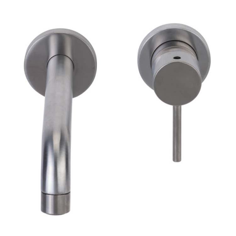 Robinet de lavabo New Country mural nickel brossé