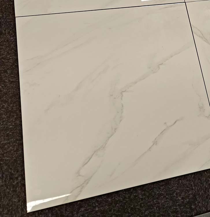 Carrelage de sol et mural Rianto Di Marmi imitation marbre blanc brillant 80x80cm