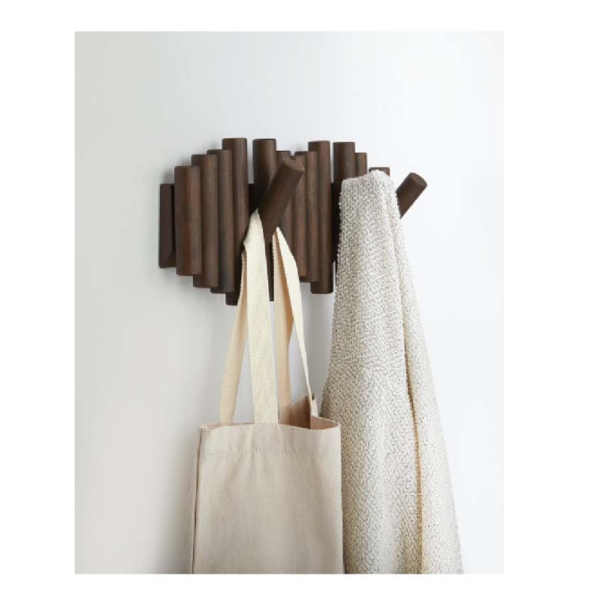 Porte-manteau mural Umbra Picket 5 crochets naturel