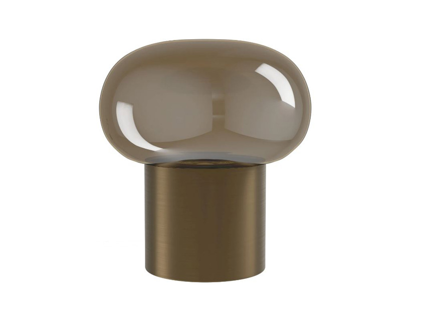 Lampe de table - bronze/marron - Ø15,5xH17cm - dimmable - GU10 - 1x10W - commande tactile