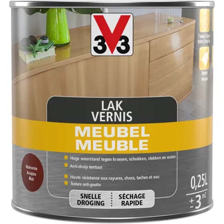 V33 meubelvernis Deco mahonie mat 0,25L