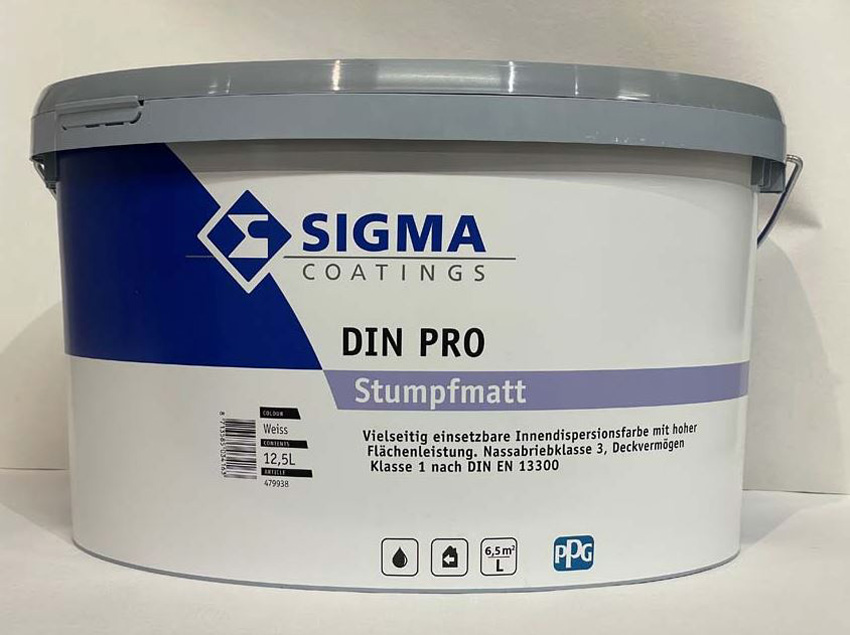 Sigma Din Pro mat wit RAL 9010 12,5L