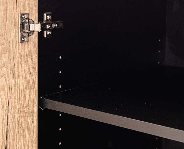Armoire de cuisine Plenti 60cm - noir-look chêne