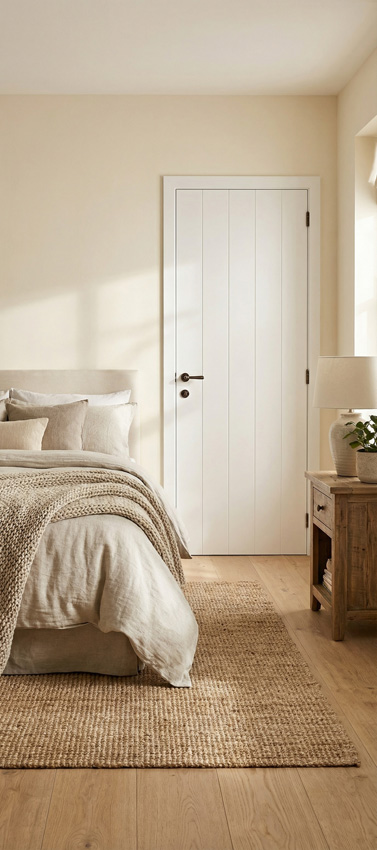 Bloc-porte à peindre Moderne Verticale 830mm ALVEOLAIRE