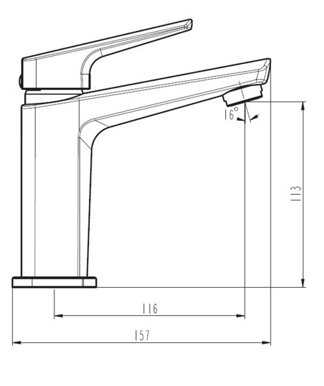 Robinet de lavabo Remko 16,30cm noir mat Robinet de lavabo Remko 16,30cm noir mat