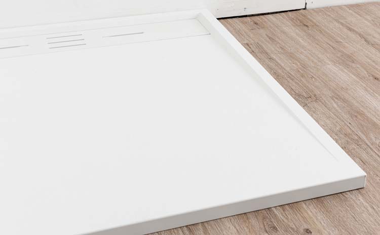 Receveur de douche Moana SMC blanc mat aspect ardoise 90x90cm