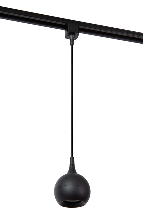 Rail lumineux design Avignon Suspension - Éclairage sur rail/Système de rail monophasé - 1xGU10 - Noir