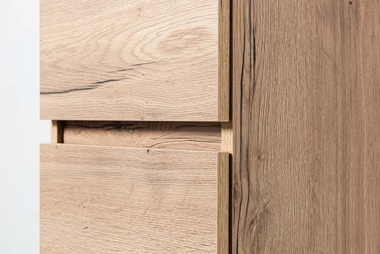 Armoire colonne Domino chêne suspendue 170x40x32cm