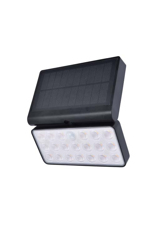 Applique solaire mat noir 1000LM