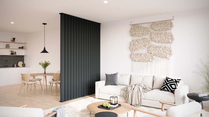 Roomdivider Line up Separo Maestro noir 12x277x3,6cm