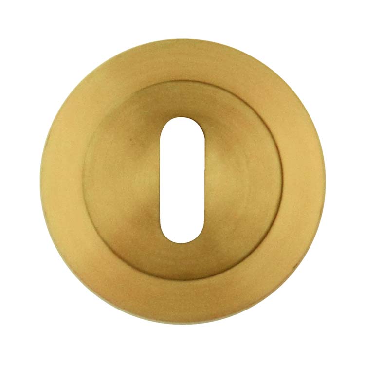Entrée de clé pro rond rosace tournante cuivre mat