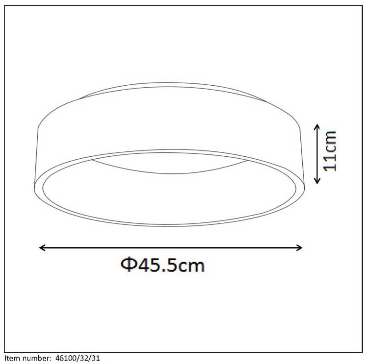 Lucide TALOWE LED - Plafonnière - Ø 45 cm - LED Dimb. - 1x30W 3000K - Wit