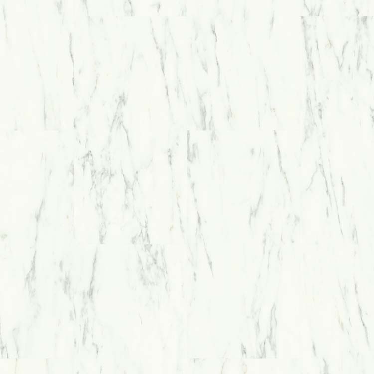 Sol vinyle Quick-Step Alpha Vinyl dalle 6mm marbre blanc carrara 61x30,3cm avec sous-couche
