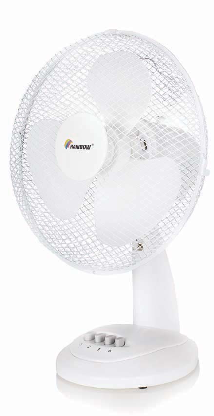 Ventilateur blanc modèle de table Ø30cm avec 3 vitesses