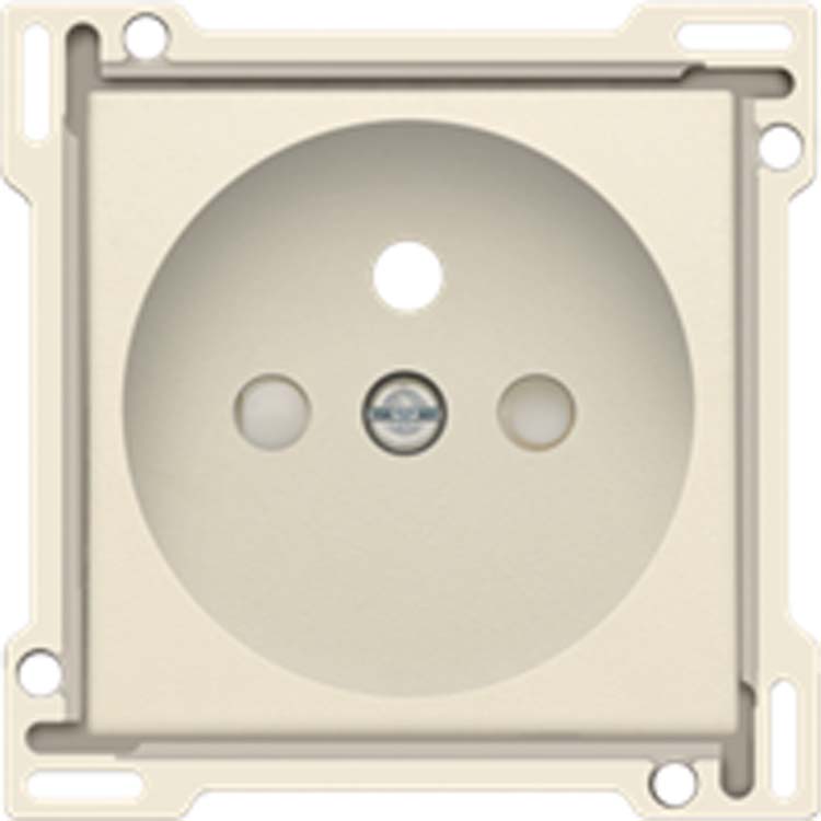 Enjoliveur prise avec terre 28,5 mm original cream