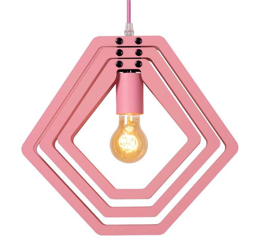 Lucide Mauro - Hanglamp Kinderkamer - 1xE27 - Roze