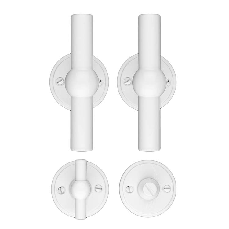 Deurkruk pro grado T+T wit met WC-slot